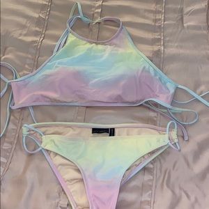 LA hearts tie dye bikini